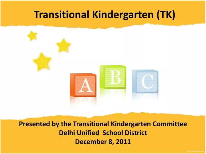 transitional kindergarten tk