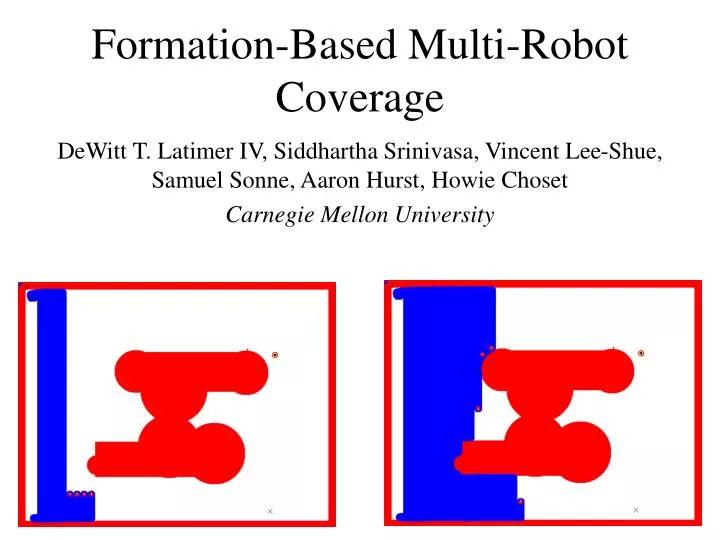 formation based multi robot coverage