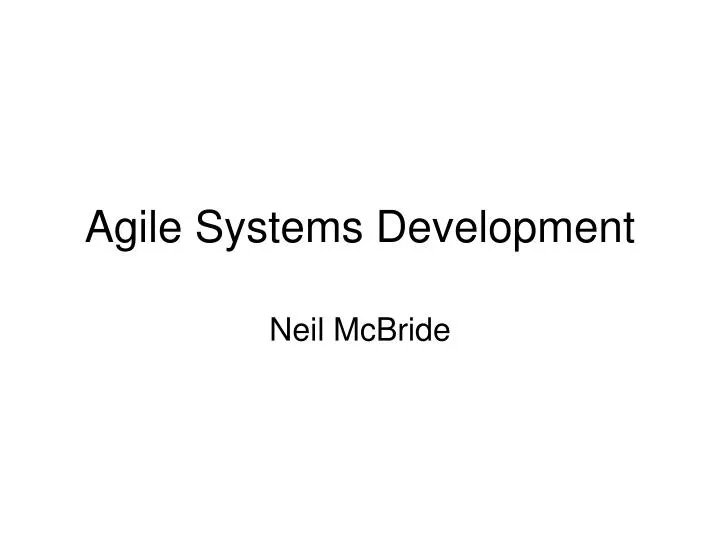 agile systems development