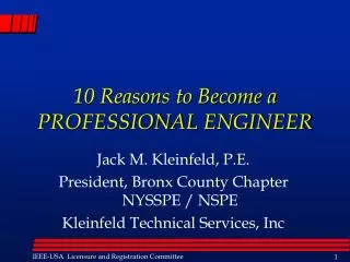 10 Reasons to Become a PROFESSIONAL ENGINEER