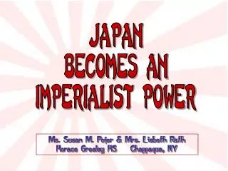 Japan becomes an imperialist power