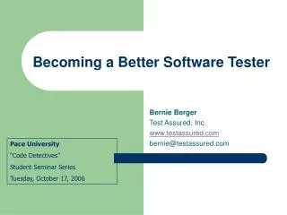 Becoming a Better Software Tester