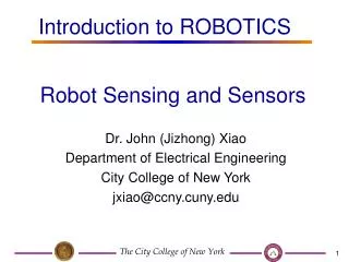 Robot Sensing and Sensors