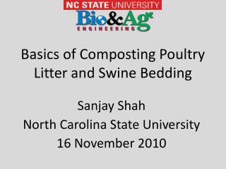 Basics of Composting Poultry Litter and Swine Bedding