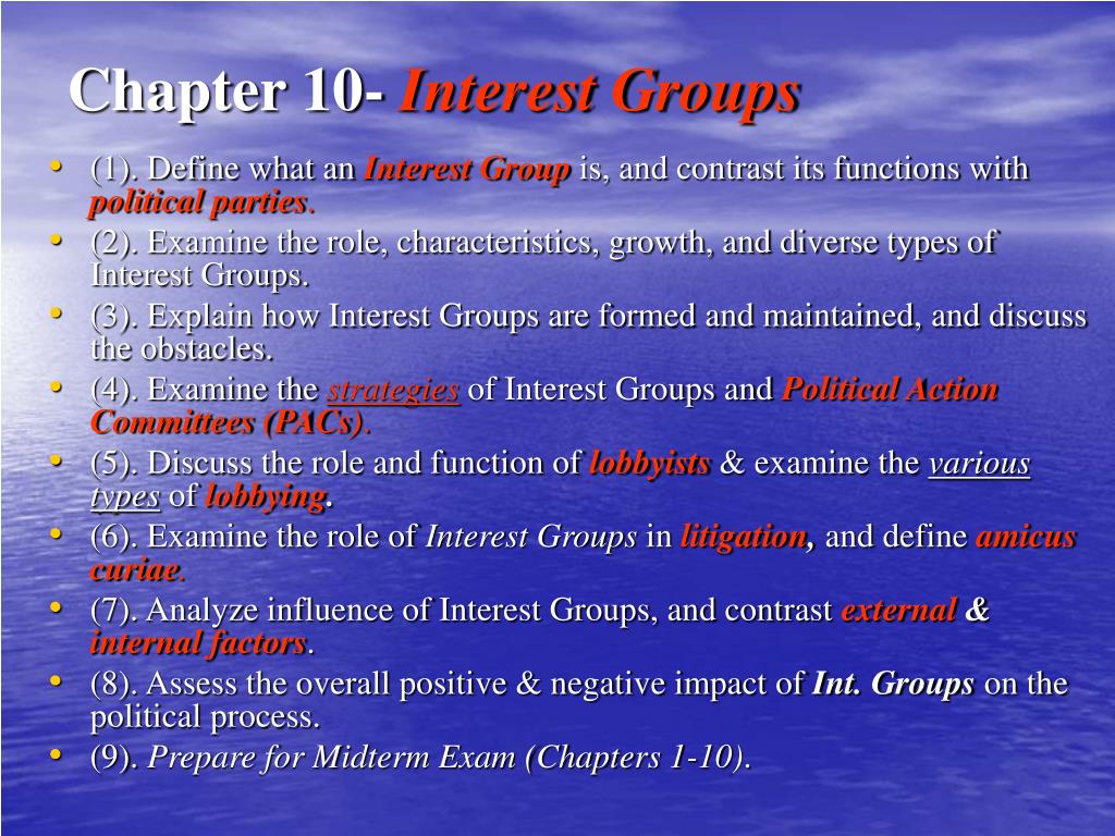 PPT - Chapter 10- Interest Groups PowerPoint Presentation, free ...