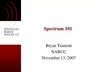 Spectrum 101