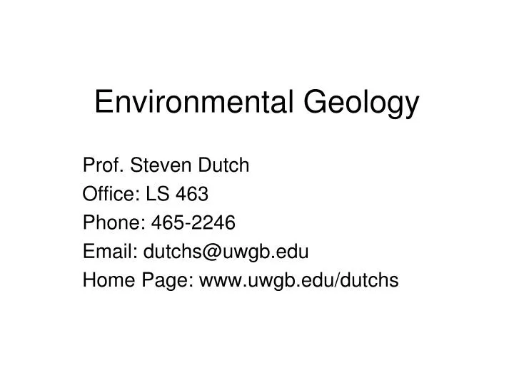 environmental geology