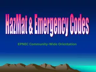 HazMat &amp; Emergency Codes