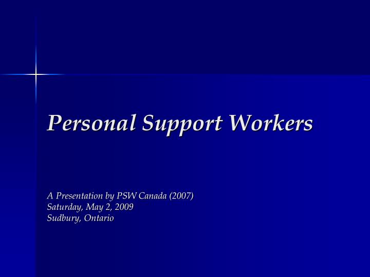 personal support workers