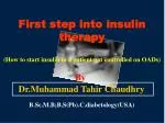 First step into insulin therapy - slide 1