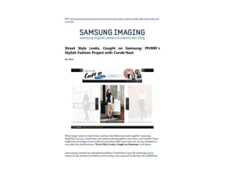 Street Style Looks, Caught on Samsung - MV800′s Stylish Fash