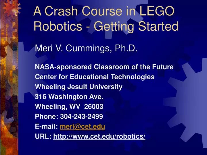a crash course in lego robotics getting started