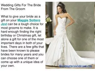 Wedding Gifts For The Bride From The Groom
