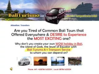 Join BaliTurismo A-1 Transport Service