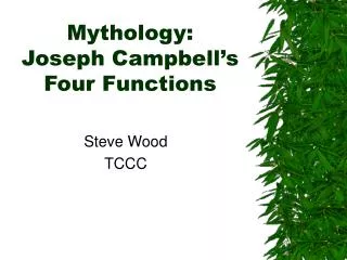 Mythology: Joseph Campbell’s Four Functions