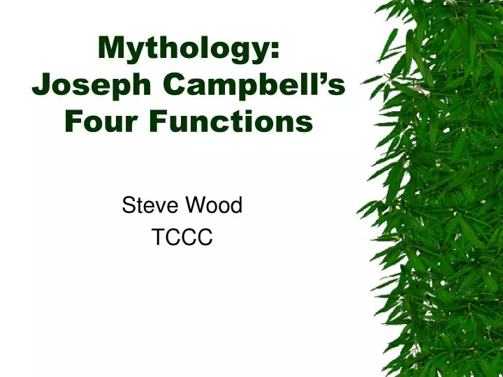mythology joseph campbell s four functions