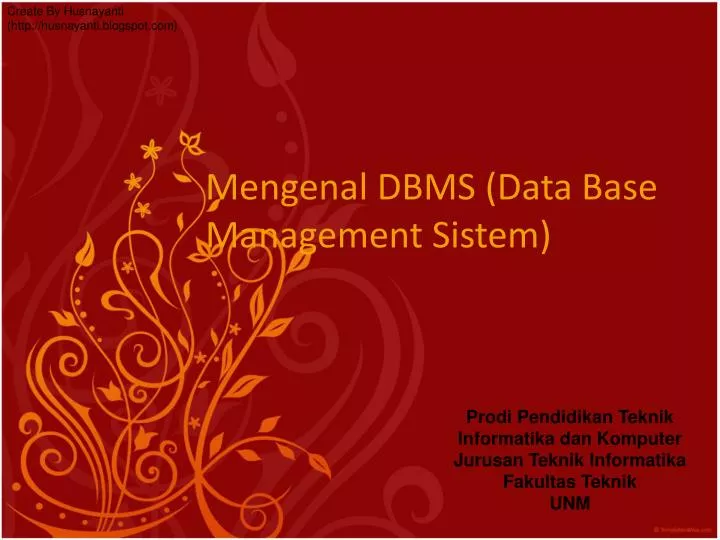 mengenal dbms data base management sistem