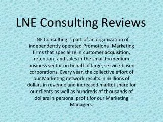 lne consulting reviews