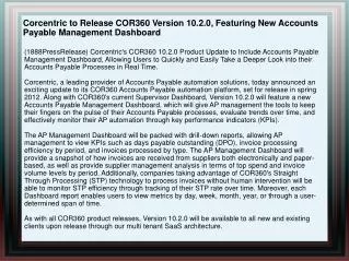 Corcentric to Release COR360 Version 10.2.0, Featuring New A