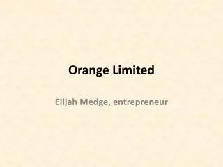 Orange Limited Nashville