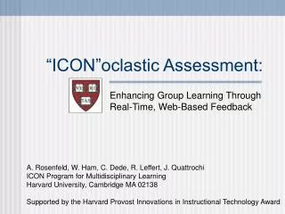 “ICON”oclastic Assessment:
