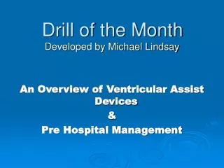 Drill of the Month