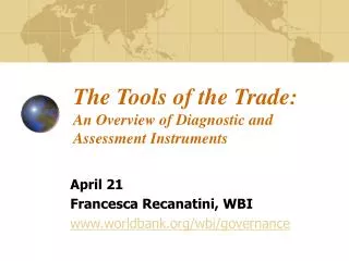 The Tools of the Trade: An Overview of Diagnostic and Assessment Instruments