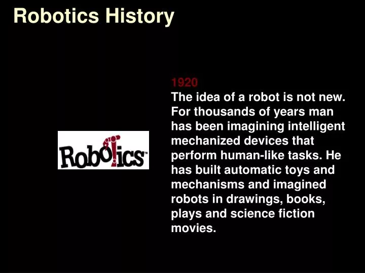 robotics history