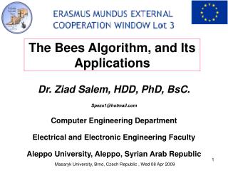 Dr. Ziad Salem, HDD, PhD, BsC. Spezs1@hotmail Computer Engineering Department Electrical and Electronic Engineering Facu
