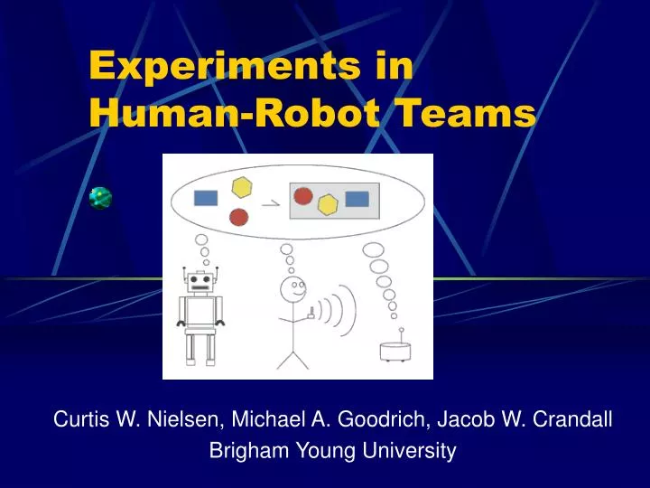 experiments in human robot teams