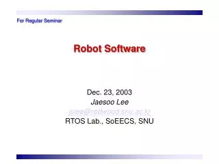 Robot Software