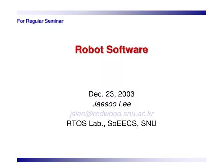 robot software