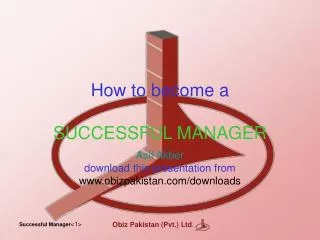 How to become a SUCCESSFUL MANAGER