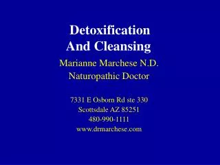 Detoxification And Cleansing