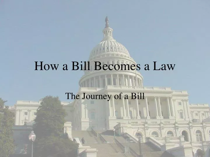 how a bill becomes a law