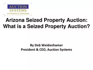 Auction Systems - Arizona Seized Property Auction
