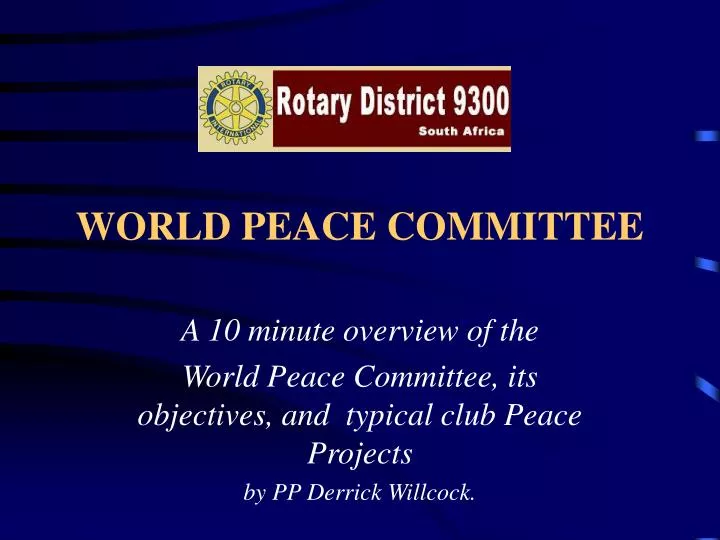 world peace committee