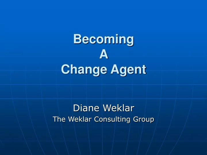 becoming a change agent