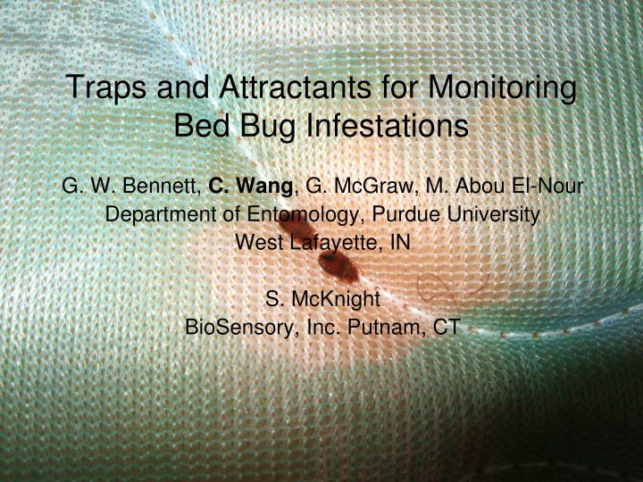 traps and attractants for monitoring bed bug infestations