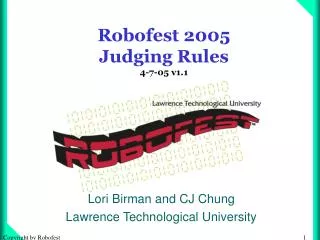 Robofest 2005 Judging Rules 4-7-05 v1.1