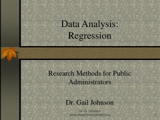Data Analysis: Regression