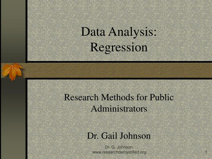 data analysis regression