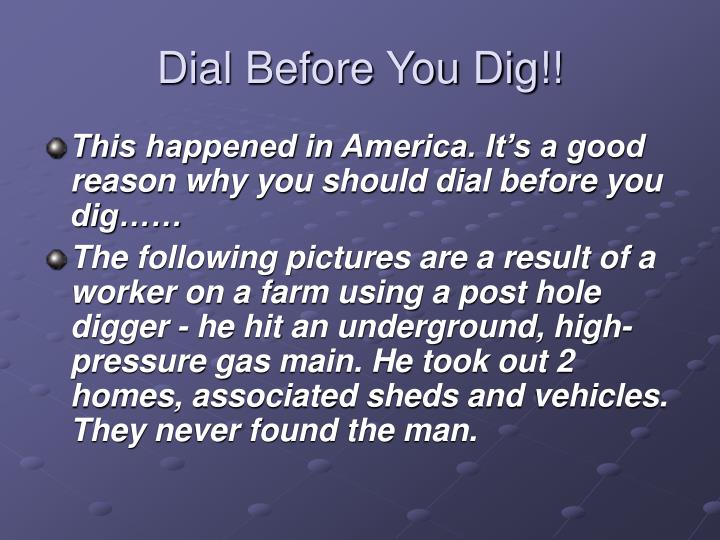 dial before you dig