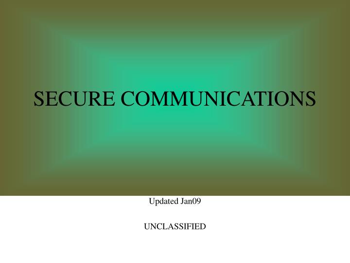 secure communications