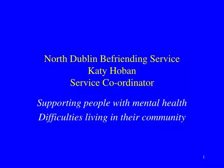 north dublin befriending service katy hoban service co ordinator