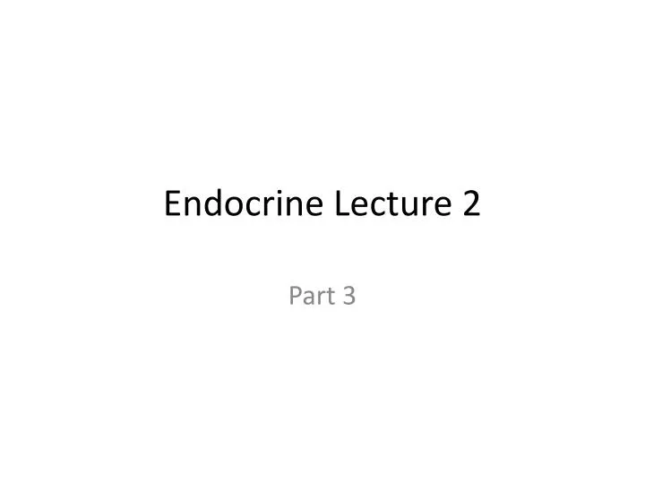 endocrine lecture 2