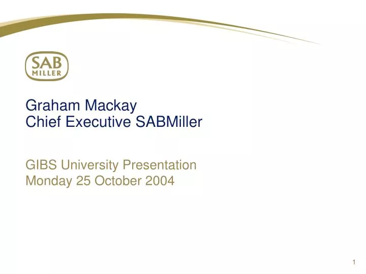 graham mackay chief executive sabmiller