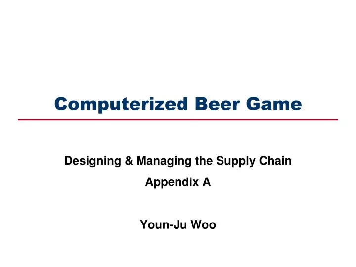 computerized beer game