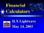 Financial Calculators - slide 1