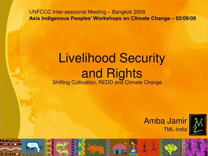 livelihood security and rights